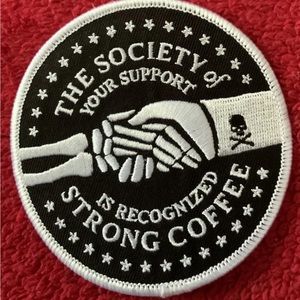 Death Wish Coffee Society Of Strong Coffee Subscriber Handshake patch Retired